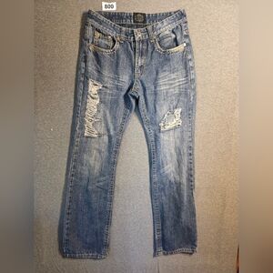 Montero Mens Distressed Relaxed Jeans Mens 30/32 Y2k Embroidered Vintage